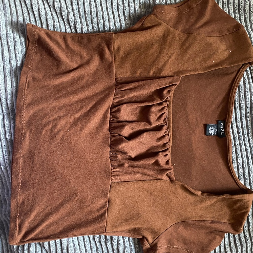 Brown Crop Top